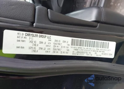 2011 Jeep Grand Cherokee Laredo из США, поврежденный, VIN 1J4RR4GG2BC657756